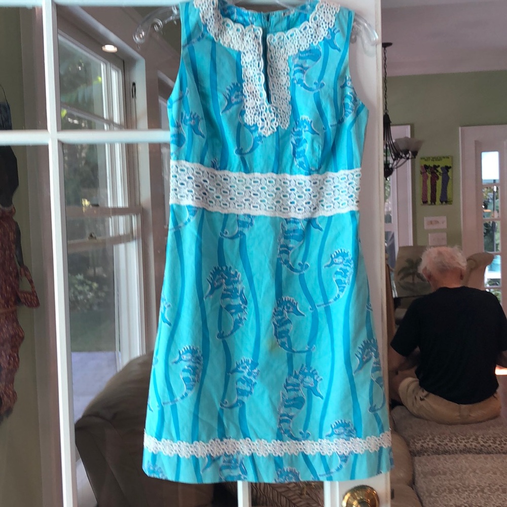 Lilly Pulitzer Seahorse Motif Dress